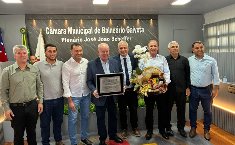  Deputado Marcos Vieira recebe título de Cidadão Honorário de Balneário Gaivota