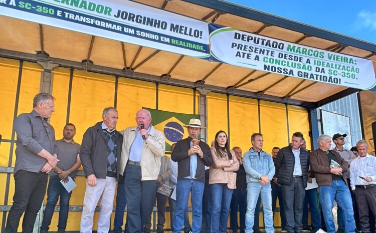  Deputado Marcos Vieira comemora conquista histórica da SC-350, rodovia que liga Abelardo Luz a Passos Maia