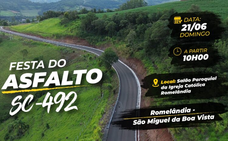  Evento em Romelândia celebra conclusão da SC-492